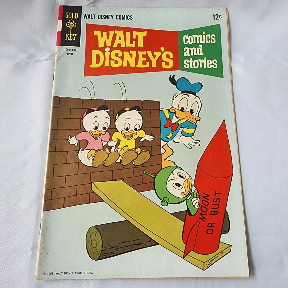 Walt Disney Comics and Stories Gold Key 1968 Vintage Comic Book Rare Space Issue